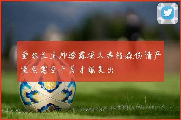 爱尔兰主帅透露埃文弗格森伤情严重或需至十月才能复出